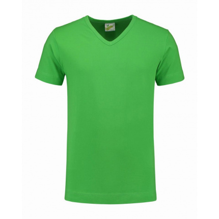 L&s t-shirt v-neck cot/elast ss for him - Topgiving