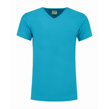 L&s t-shirt v-neck cot/elast ss for him - Topgiving