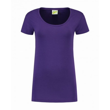 L&s t-shirt crewneck cot/elast ss for her - Topgiving