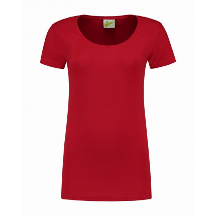 L&s t-shirt crewneck cot/elast ss for her - Topgiving