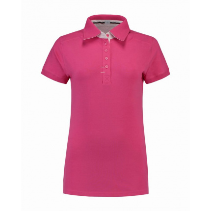 L&s polo contrast cot/elast ss for her - Topgiving