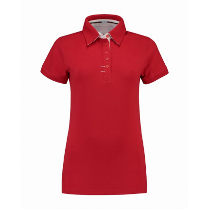 L&s polo contrast cot/elast ss for her - Topgiving