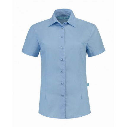 L&s shirt poplin mix ss for her - Topgiving