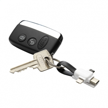 Connection 3-in-1 schlüsselanhänger mit ladekabel - Topgiving