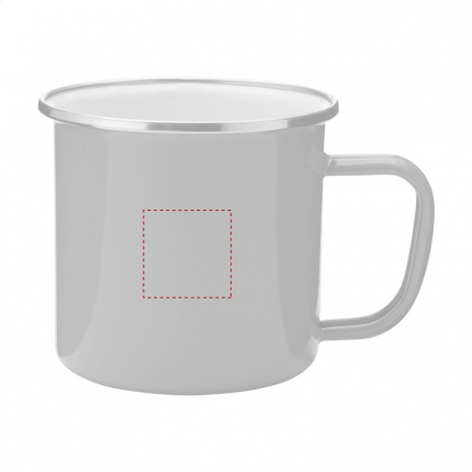 Retro silver emaille mug tasse - Topgiving