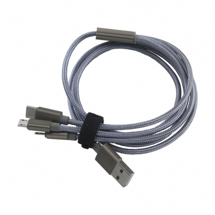 Braided cable 3-in-1 ladekabel - Topgiving