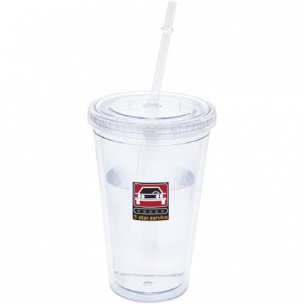 Cyclone 450 ml Isolierbecher mit Strohhalm - Topgiving