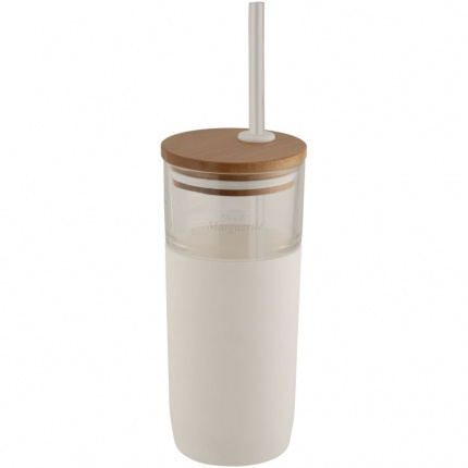 Arlo 600 ml Glasbecher mit Bambus Deckel - Topgiving