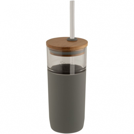 Arlo 600 ml Glasbecher mit Bambus Deckel - Topgiving
