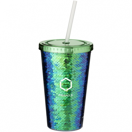 Festus 470 ml Becher mit Pailletten aus Acryl - Topgiving