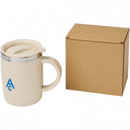 Wey 400 ml Isolierbecher aus Weizenstroh - Topgiving