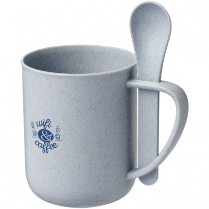 Rye 420 ml Becher aus Weizenstroh mit Löffel - Topgiving
