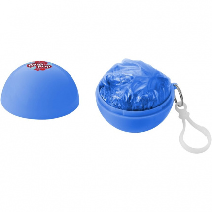 Xina Regenponcho in ballförmiger Hülle mit Schlüsselanhänger - Topgiving