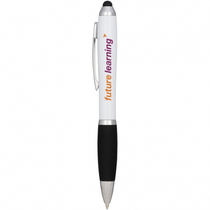 Nash Stylus bunter Kugelschreiber mit schwarzem Griff - Topgiving