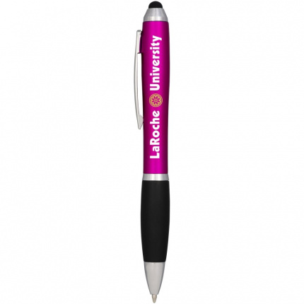 Nash Stylus bunter Kugelschreiber mit schwarzem Griff - Topgiving