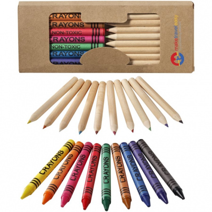 Lucky 19-teiliges Waxmal- und Buntstifte Set - Topgiving