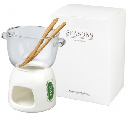 Belgium Schokoladenfondue-Set aus Glas - Topgiving