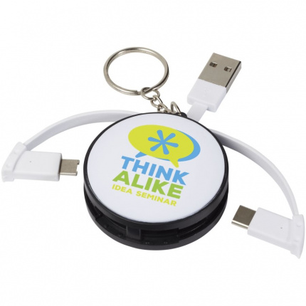Wrap-around 3-in-1 Ladekabel mit Schlüsselring - Topgiving