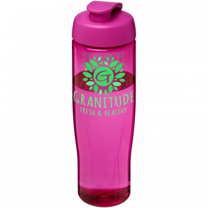 H2O Tempo 700 ml Sportflasche mit Klappdeckel - Topgiving