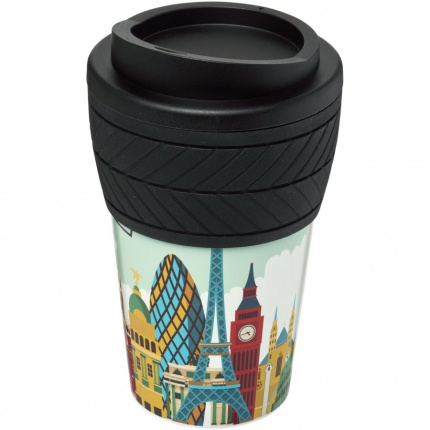 Brite-Americano 350 ml Isolierbecher mit Schutzring Reifen-Design - Topgiving