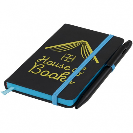 Noir Edge A6 Notizbuch mit farbigem Rand - Topgiving