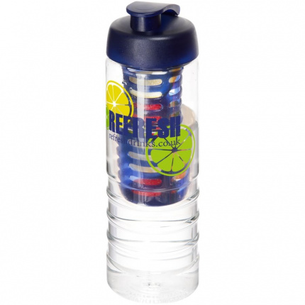 H2O Treble 750 ml Flasche mit Klappdeckel und Infusor - Topgiving