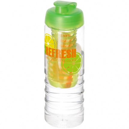 H2O Treble 750 ml Flasche mit Klappdeckel und Infusor - Topgiving