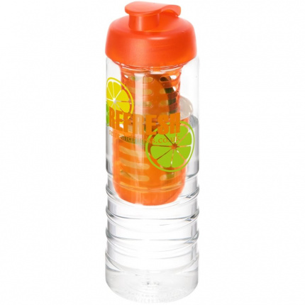 H2O Treble 750 ml Flasche mit Klappdeckel und Infusor - Topgiving