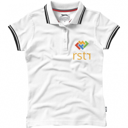 Deuce Poloshirt mit weißem Rand für Damen - Topgiving