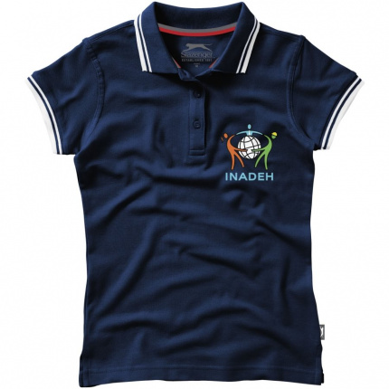 Deuce Poloshirt mit weißem Rand für Damen - Topgiving