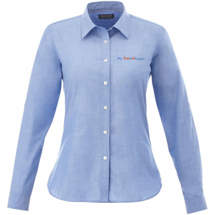 Lucky langärmlige bluse in jeansoptik - Topgiving