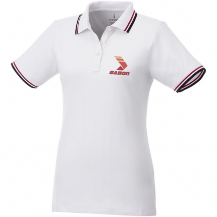 Fairfield Poloshirt mit weißem Rand für Damen - Topgiving