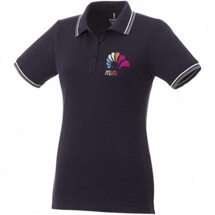 Fairfield Poloshirt mit weißem Rand für Damen - Topgiving