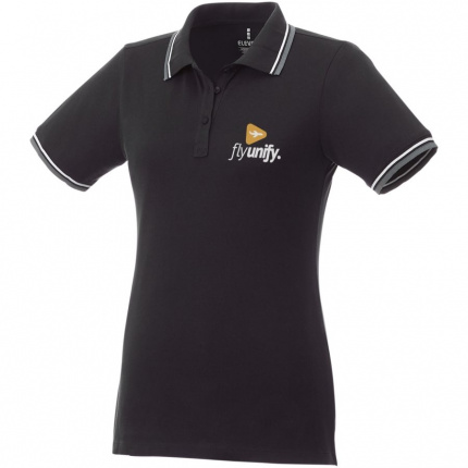 Fairfield Poloshirt mit weißem Rand für Damen - Topgiving