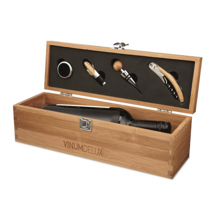 Wein-Set in Bambus-Box - Topgiving