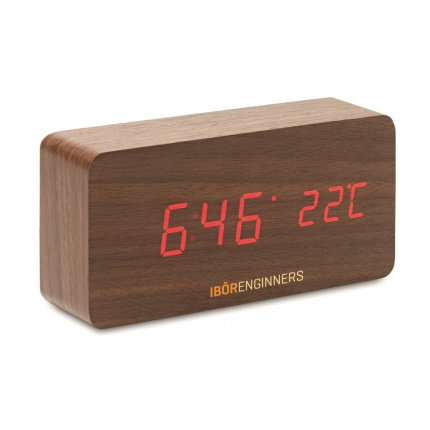 LED Tischuhr aus MDF - Topgiving