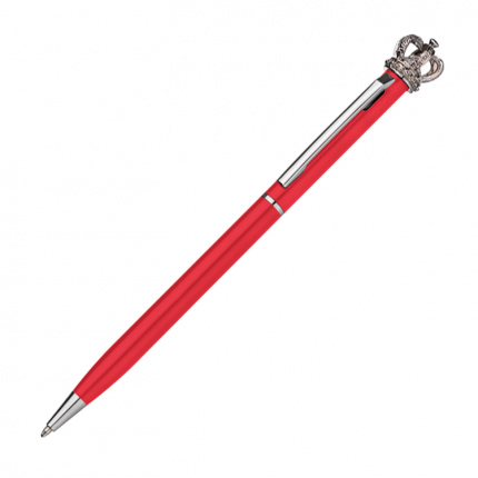 Kugelschreiber aus metall mit krone - Topgiving