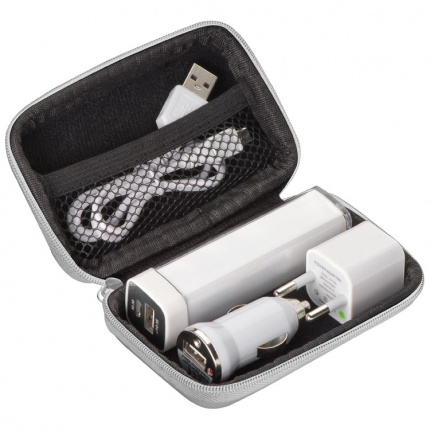 Travel set - powerbank, eu-stecker und usb-ladegerät - Topgiving