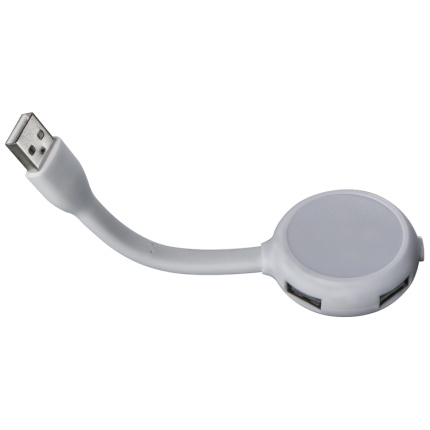 Usb-hub aus kunststoff mit 4 anschl&uuml;ssen und licht - Topgiving