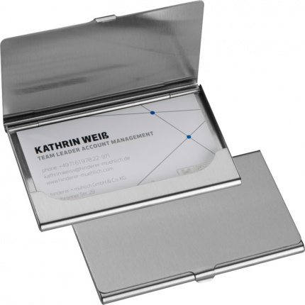 Mattes visitenkartenetui aus metall - Topgiving
