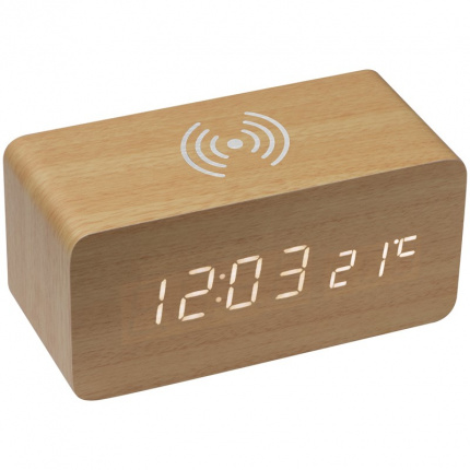 Schreibtischuhr mit intergriertem wireless charger - Topgiving