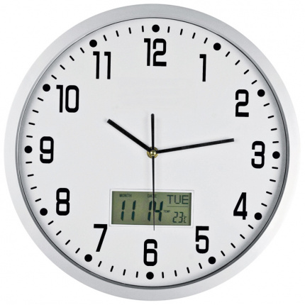 Analoge wanduhr mit digitalanzeige - Topgiving