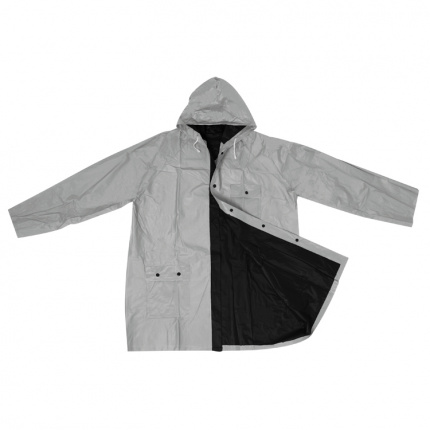 Zweifarbige phthalatfreie wende-regenjacke aus pvc - Topgiving