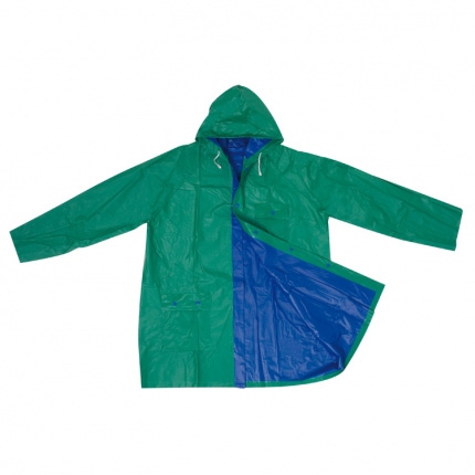 Zweifarbige phthalatfreie wende-regenjacke aus pvc - Topgiving