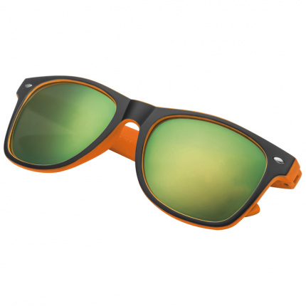 Sonnenbrille aus kunststoff mit verspiegelten gläsern, uv 400 schutz - Topgiving