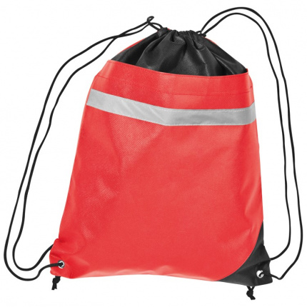 Non-woven gym-bag mit reflektierendem streifen auf der vorderseite - Topgiving