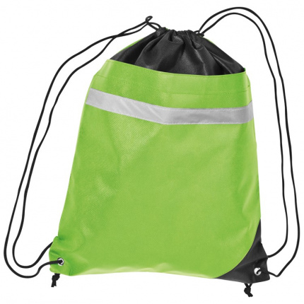 Non-woven gym-bag mit reflektierendem streifen auf der vorderseite - Topgiving