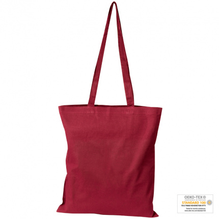 Öko-tex baumwolltasche mit langen henkeln, 140g/m² - Topgiving