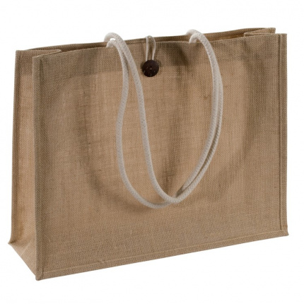 Jutetasche mit robusten kordelgriffen - Topgiving