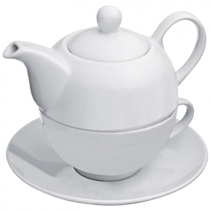 Teekanne (400 ml) mit einer tasse (200 ml) und untersetzer - Topgiving
